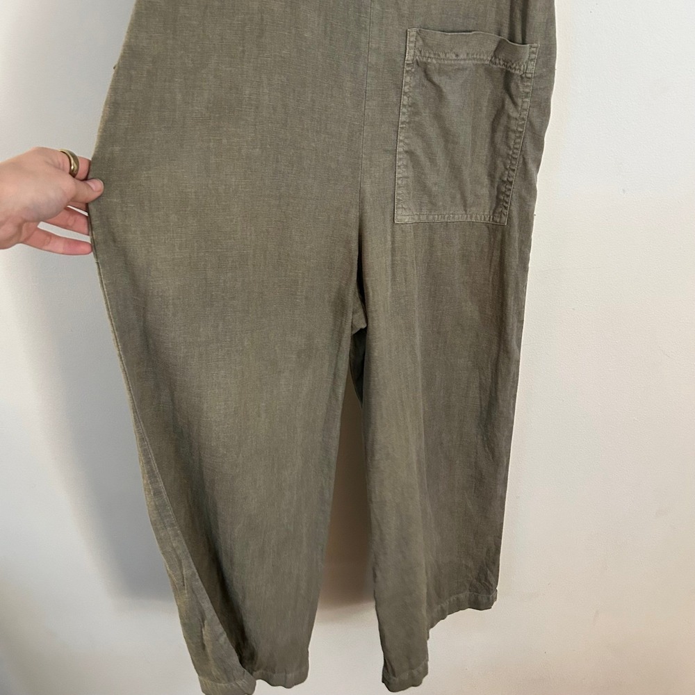 Universal Thread‎ Wide Leg Linen Blend Jumpsuit Olive Green XS - Picture 2 of 8